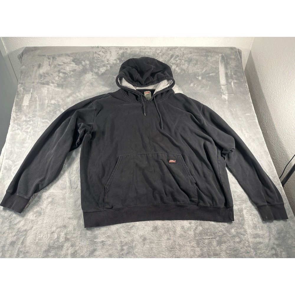 Genuine Dickies Mens 3XL Black Pullover Hoodie Sweatshirt Workwear Big & Tall